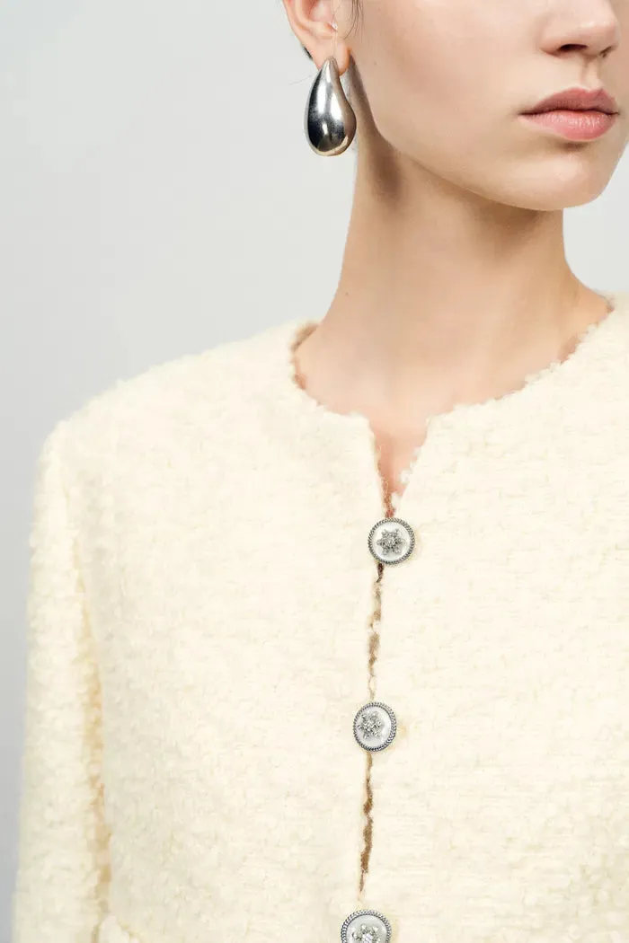 Grasse Textured Boxy Jacket in Boucle Wool Alpaca sold by Fabrique product image thumbnail 5