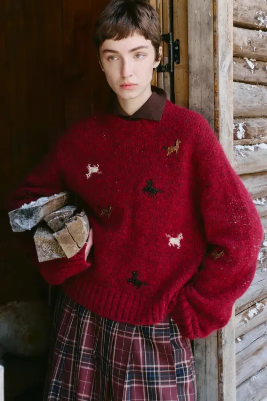 Tesoro Pony Sweater in Merino-Mohair Blend sold by Fabrique