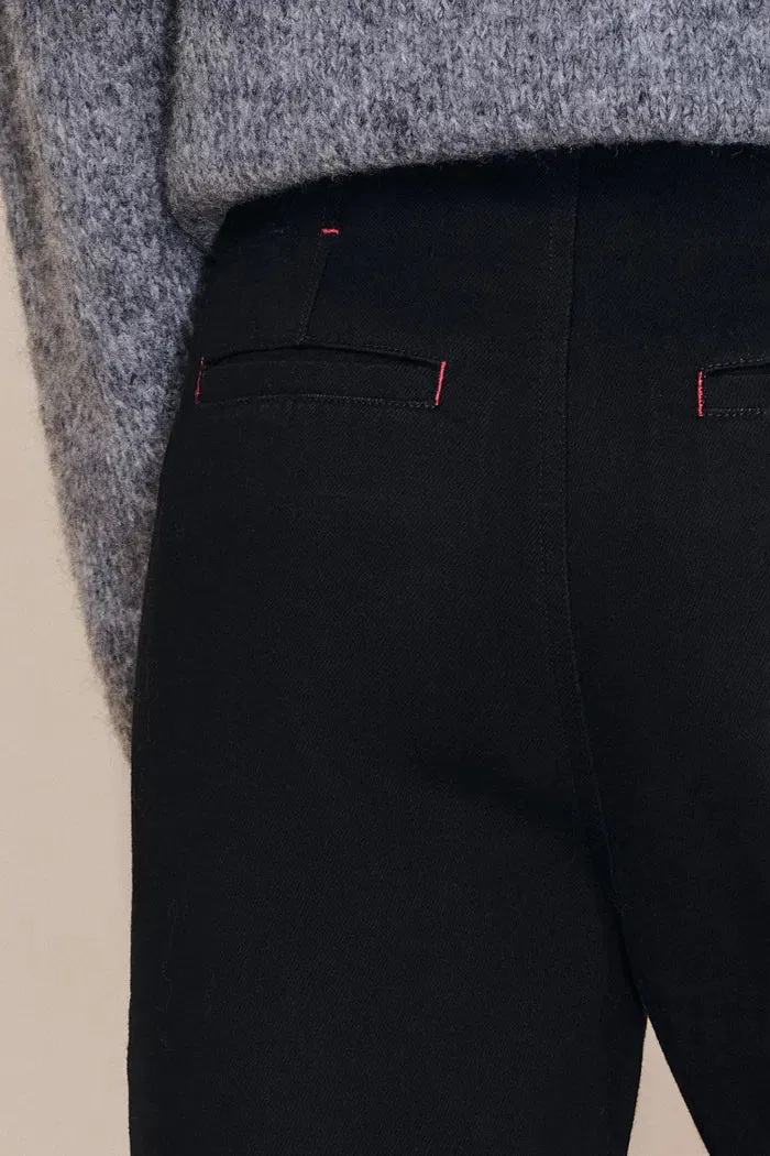 Soft Sculpture Contrast Stitch Barrel Leg Jeans in Cotton Denim sold by Fabrique product image thumbnail 5