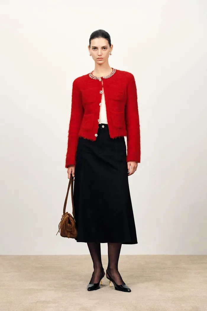 Scarlett Rhinestone Cardigan in Wool Alpaca Knit sold by Fabrique product image thumbnail 3