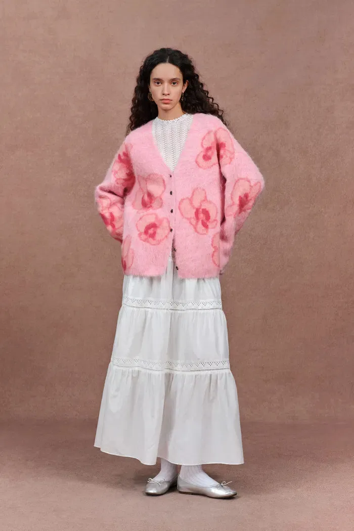 Juliet Orchid Jacquard Cardigan in Alpaca Knit sold by Fabrique product image thumbnail 4