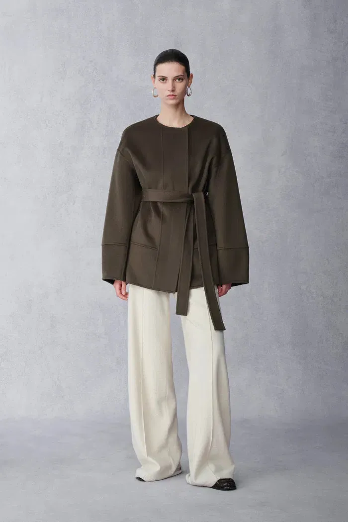 Ryan Wool Short Coat in Double Face Merino Cashmere sold by Fabrique product image thumbnail 3