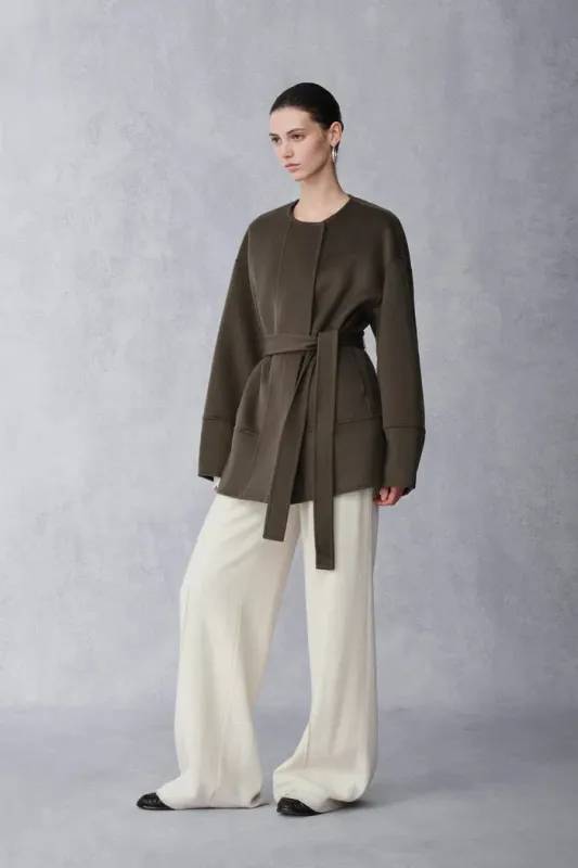 Ryan Wool Short Coat in Double Face Merino Cashmere sold by Fabrique