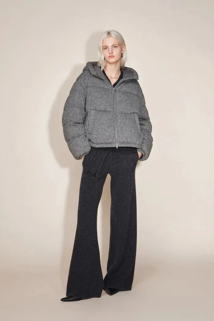 Ethel Hooded Down Jacket in Merino Wool Cable Knit sold by Fabrique product image thumbnail 4