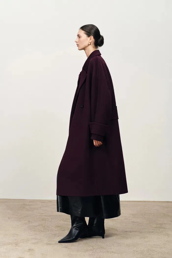 Emma Double Faced Cocoon Coat in Merino Wool sold by Fabrique product image thumbnail 4