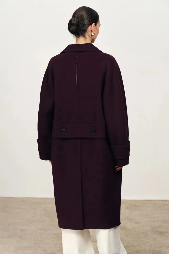 Emma Double Faced Cocoon Coat in Merino Wool sold by Fabrique product image thumbnail 5