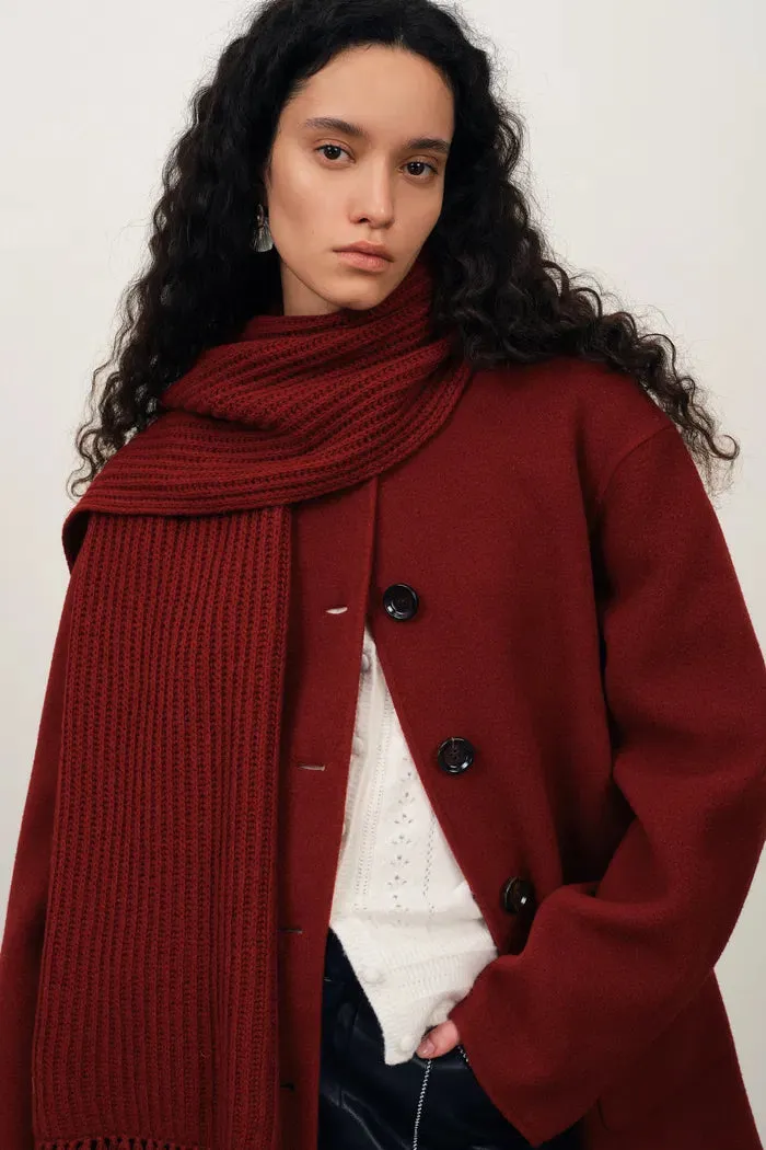 Kaila Fringed Scarf Coat in Double Face Merino Cashmere sold by Fabrique product image thumbnail 2