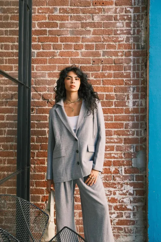 Daseasa Detachable Hoodie Blazer Jacket and Pants Matching Sets in Viscose Blend sold by Fabrique