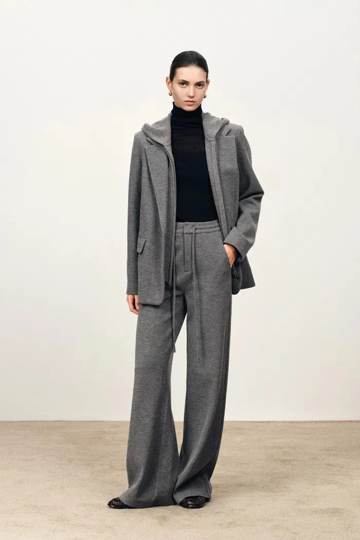 Avery Detachable Knit Hooded Blazer and Pants Matching Sets in Merino Wool sold by Fabrique product image thumbnail 3