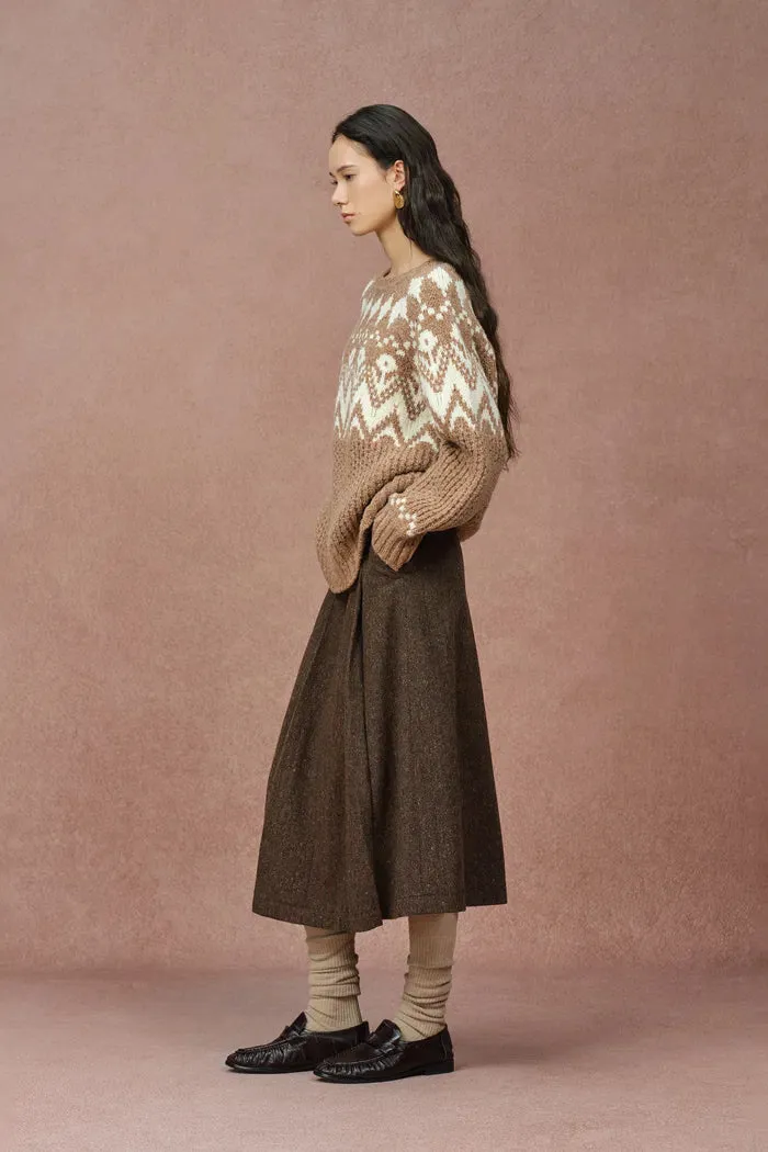 Vigga Fair Isle Sweater in Coarse Spun Merino Wool sold by Fabrique product image thumbnail 3