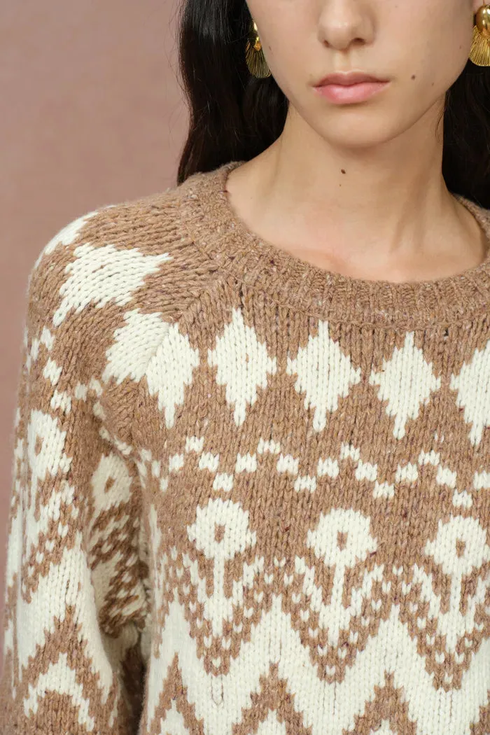 Vigga Fair Isle Sweater in Coarse Spun Merino Wool sold by Fabrique product image thumbnail 5