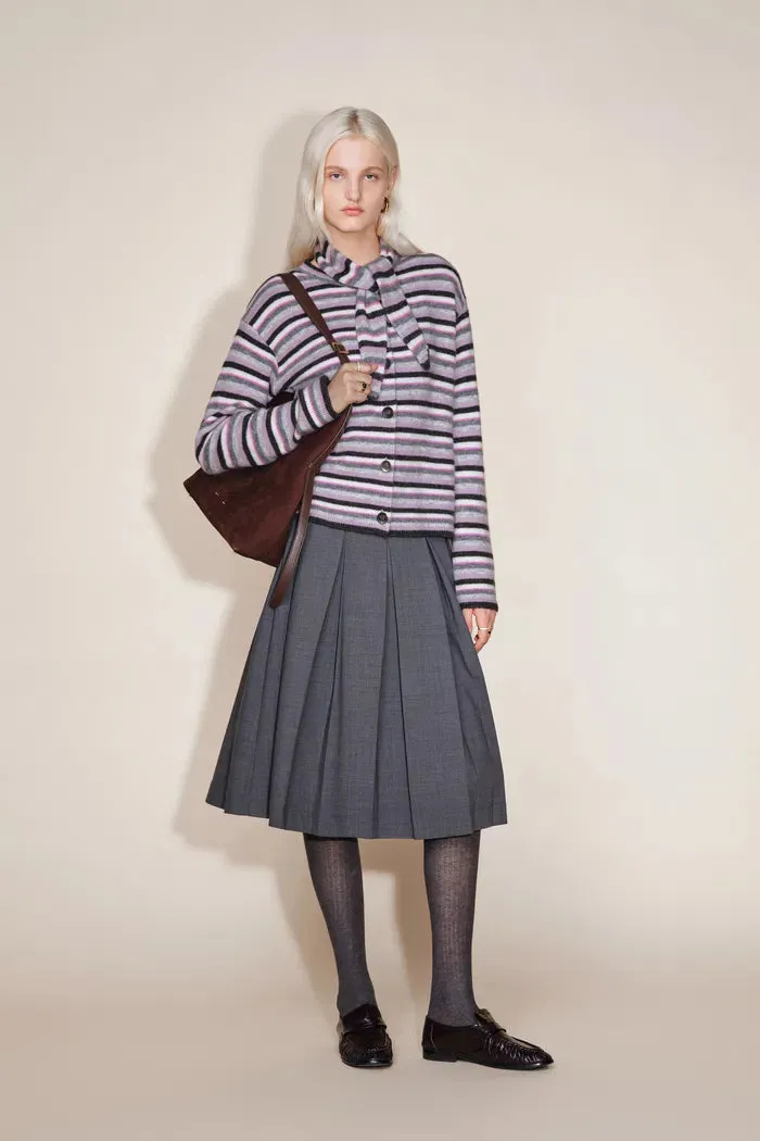 Loli Colorful Striped Knit Cardigan in Merino-Silk-Cashmere Blend sold by Fabrique product image thumbnail 3