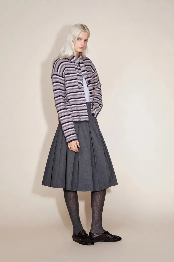 Loli Colorful Striped Knit Cardigan in Merino-Silk-Cashmere Blend sold by Fabrique product image thumbnail 4