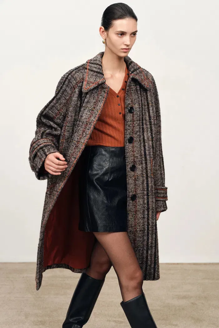 Oakley Check Coat in Merino Wool Tweed sold by Fabrique product image thumbnail 2