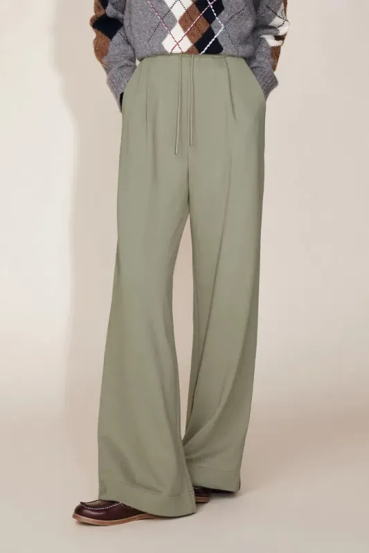 Jane Contrast Trimmed Elastic Waist Track Pants in Cotton sold by Fabrique
