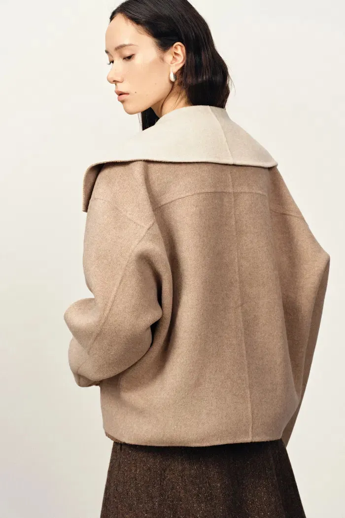 Day Coccon Large Lapel Coat in Double Faced Wool sold by Fabrique product image thumbnail 4