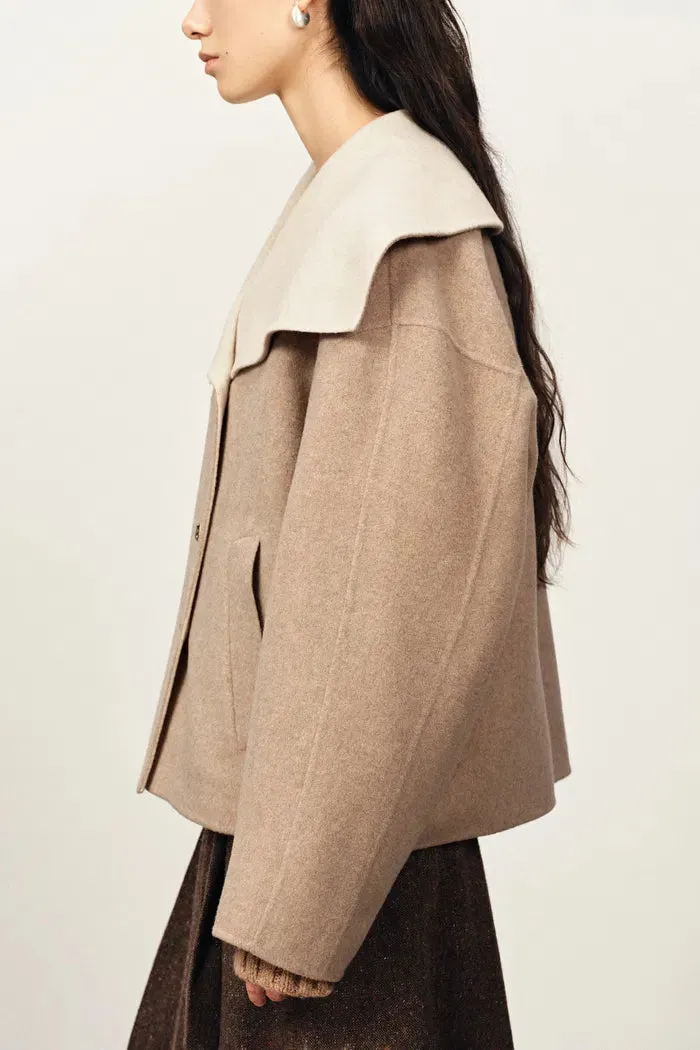 Day Coccon Large Lapel Coat in Double Faced Wool sold by Fabrique product image thumbnail 5