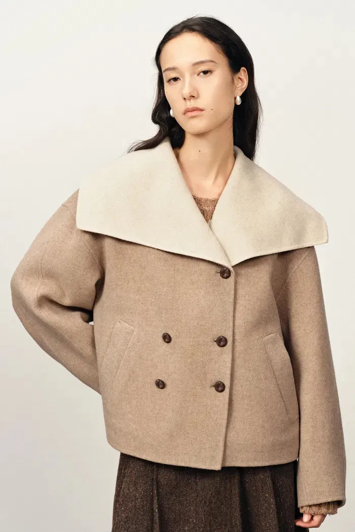 Day Coccon Large Lapel Coat in Double Faced Wool sold by Fabrique product image thumbnail 2