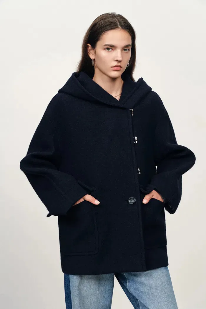 Harper Sailor Style Oversized Hood Parka in Merino Wool Knit sold by Fabrique product image thumbnail 2