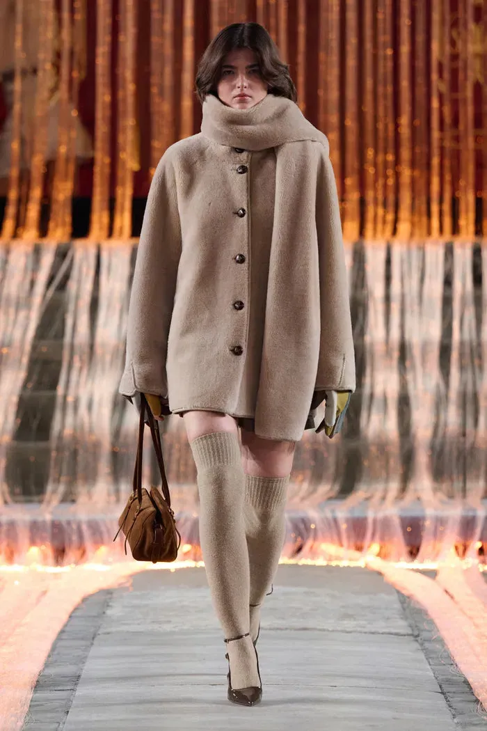 Carla Reversible Detachable Scarf Coat in Merino Wool sold by Fabrique product image thumbnail 3