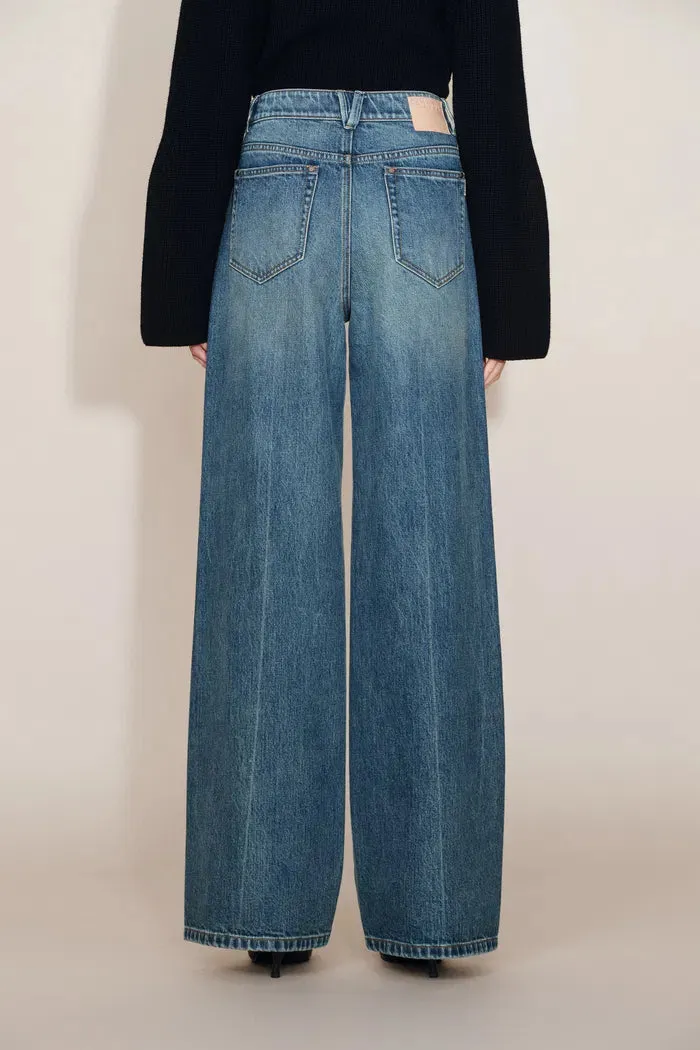Imogen Hand Beaded Denim Trousers in Cotton Denim sold by Fabrique product image thumbnail 5