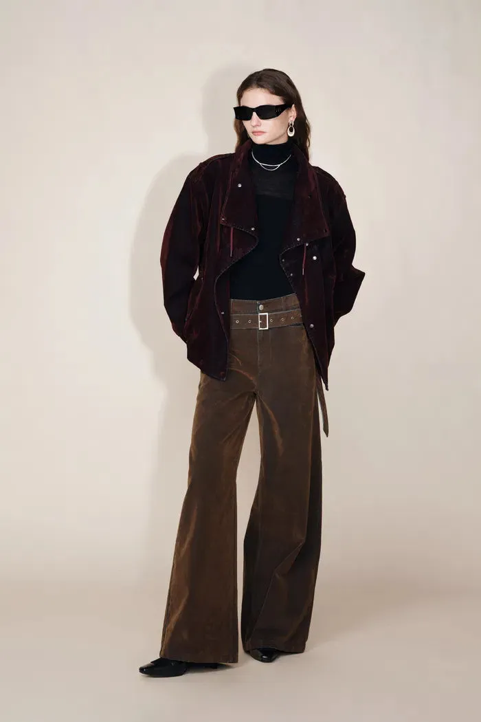 Taylor Detachable Belt Flocked Jeans in Cotton Denim sold by Fabrique product image thumbnail 2