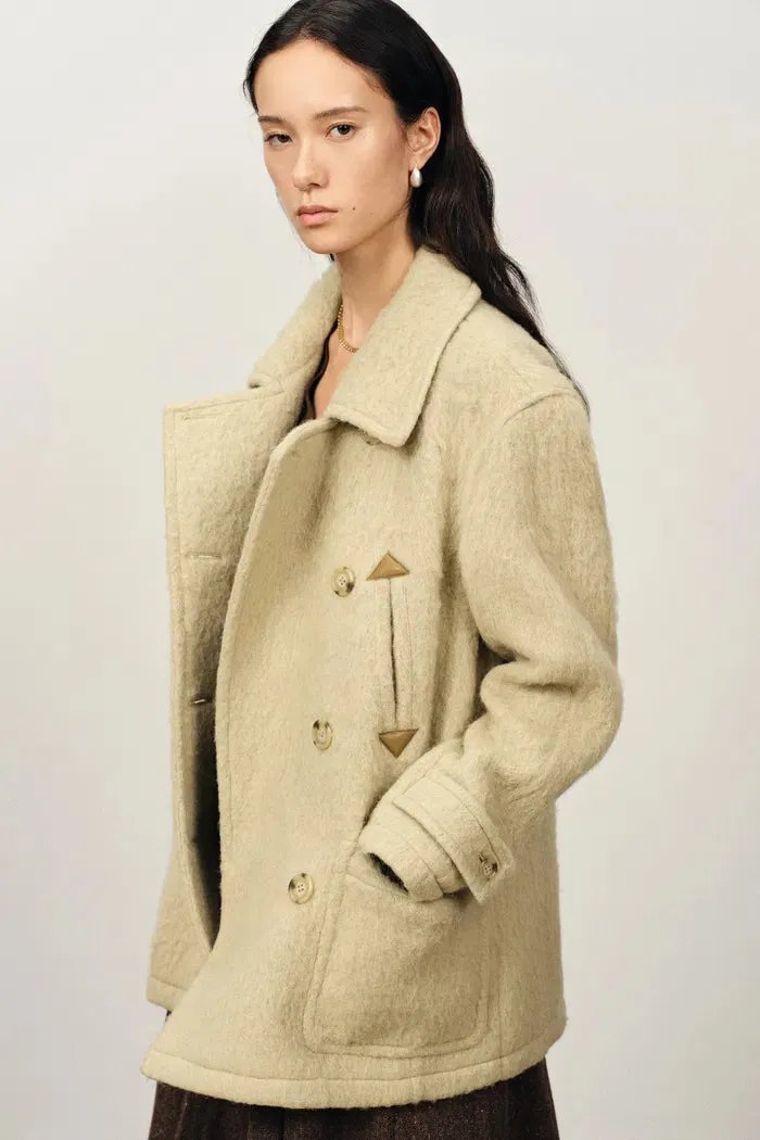 Penny Wind Guard Wool Caban Coat in Heavy Merino Alpaca Blend sold by Fabrique product image thumbnail 5