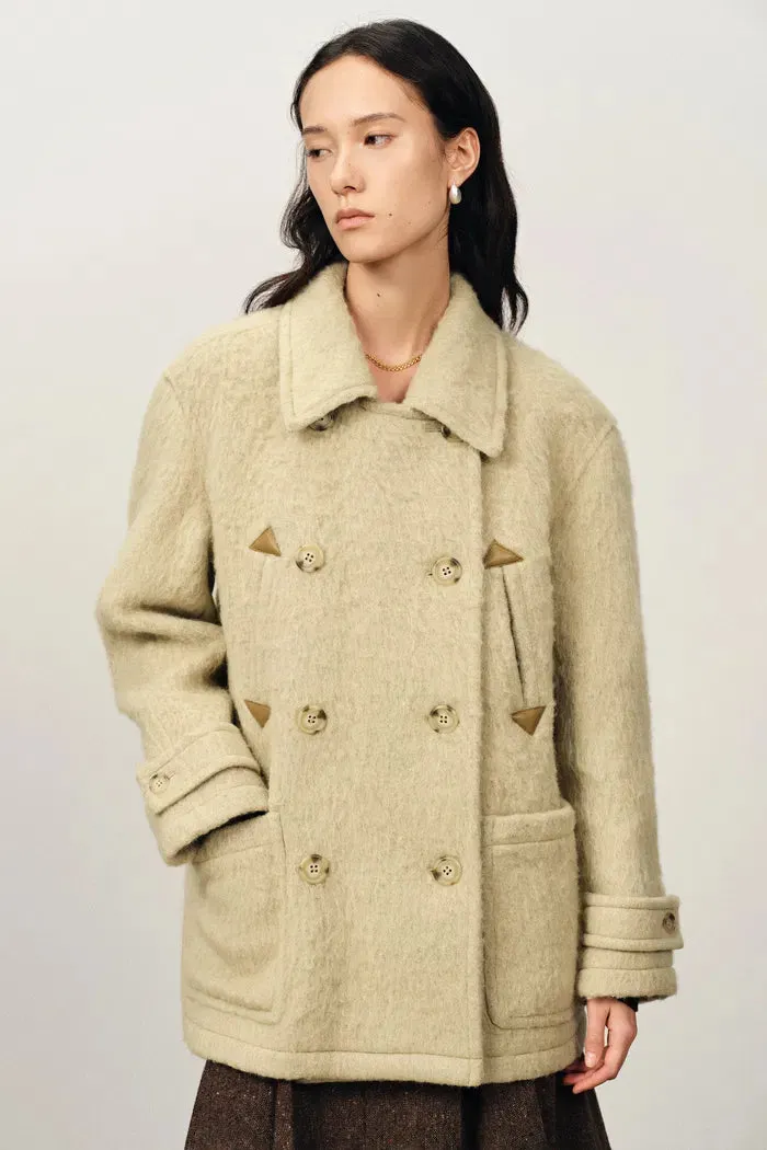 Penny Wind Guard Wool Caban Coat in Heavy Merino Alpaca Blend sold by Fabrique product image thumbnail 2