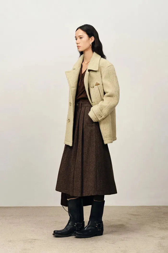 Penny Wind Guard Wool Caban Coat in Heavy Merino Alpaca Blend sold by Fabrique product image thumbnail 3