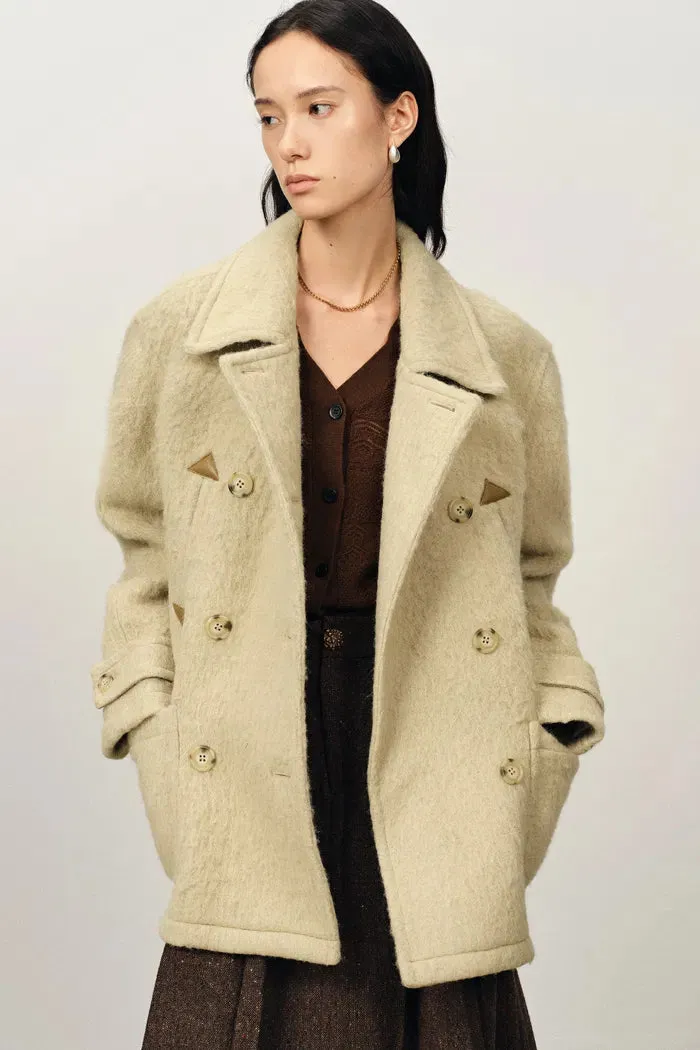 Penny Wind Guard Wool Caban Coat in Heavy Merino Alpaca Blend sold by Fabrique product image thumbnail 4