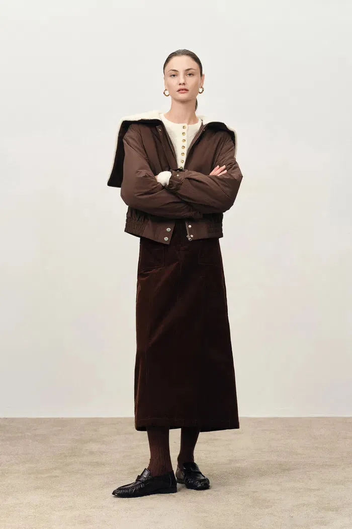 Dakota Cropped Quilted Cotton Jacket in Lightweight Blend sold by Fabrique product image thumbnail 3