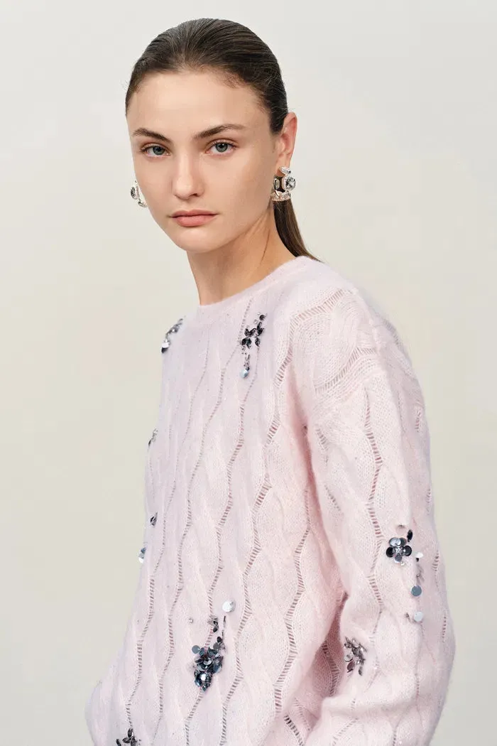 Aria Hand Beaded Sweater in Wool-Silk Blend sold by Fabrique product image thumbnail 5