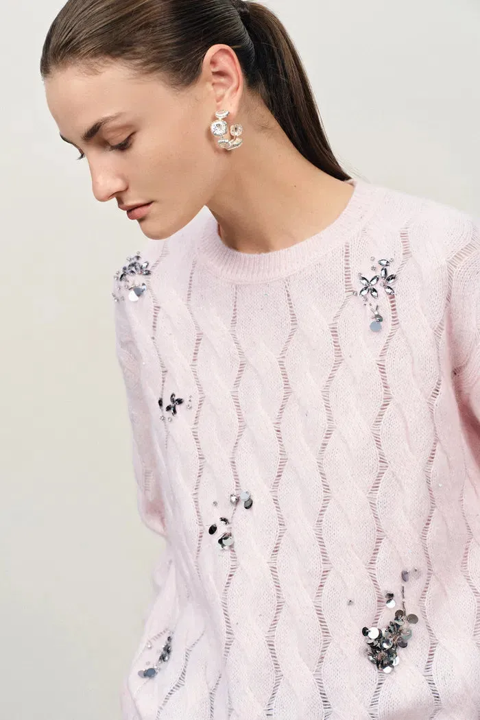 Aria Hand Beaded Sweater in Wool-Silk Blend sold by Fabrique product image thumbnail 4