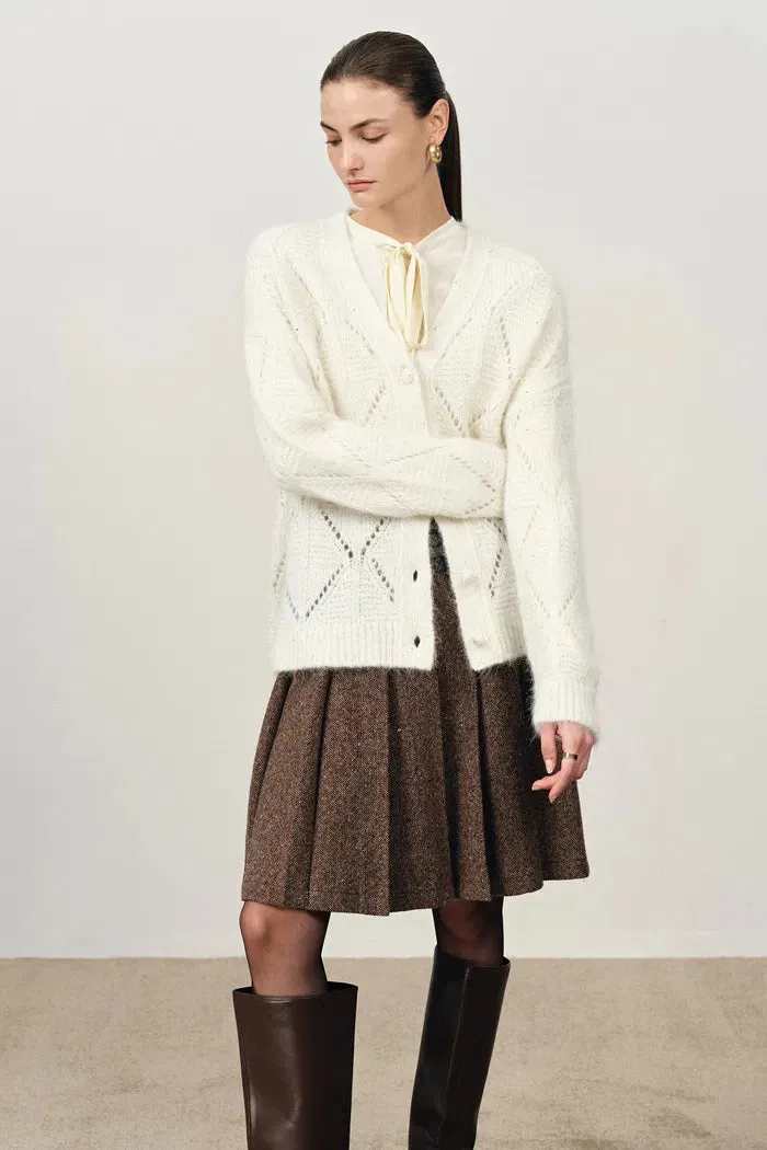 Lila Sparkling Cardigan in Alpaca Sequin Yarn sold by Fabrique product image thumbnail 4