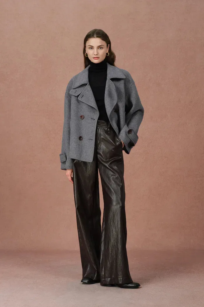 Catherine Double Faced Cabanse Coat in Merino Wool sold by Fabrique product image thumbnail 3