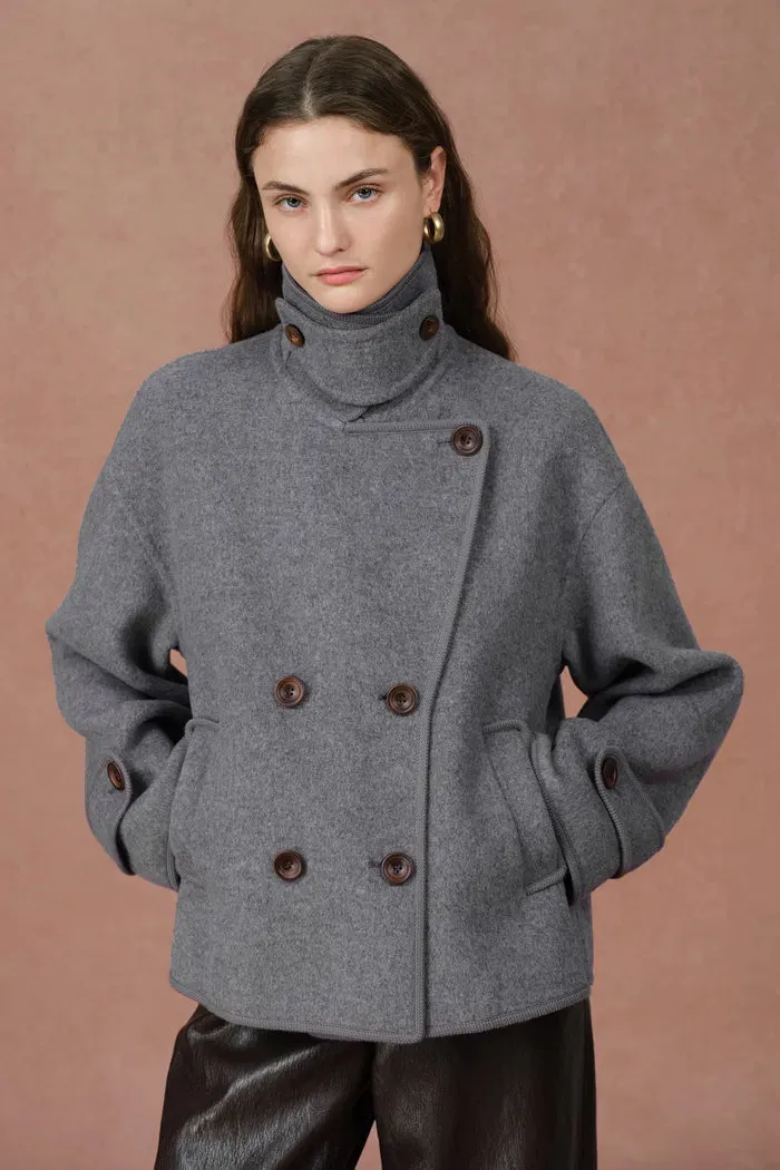 Catherine Double Faced Cabanse Coat in Merino Wool sold by Fabrique product image thumbnail 4