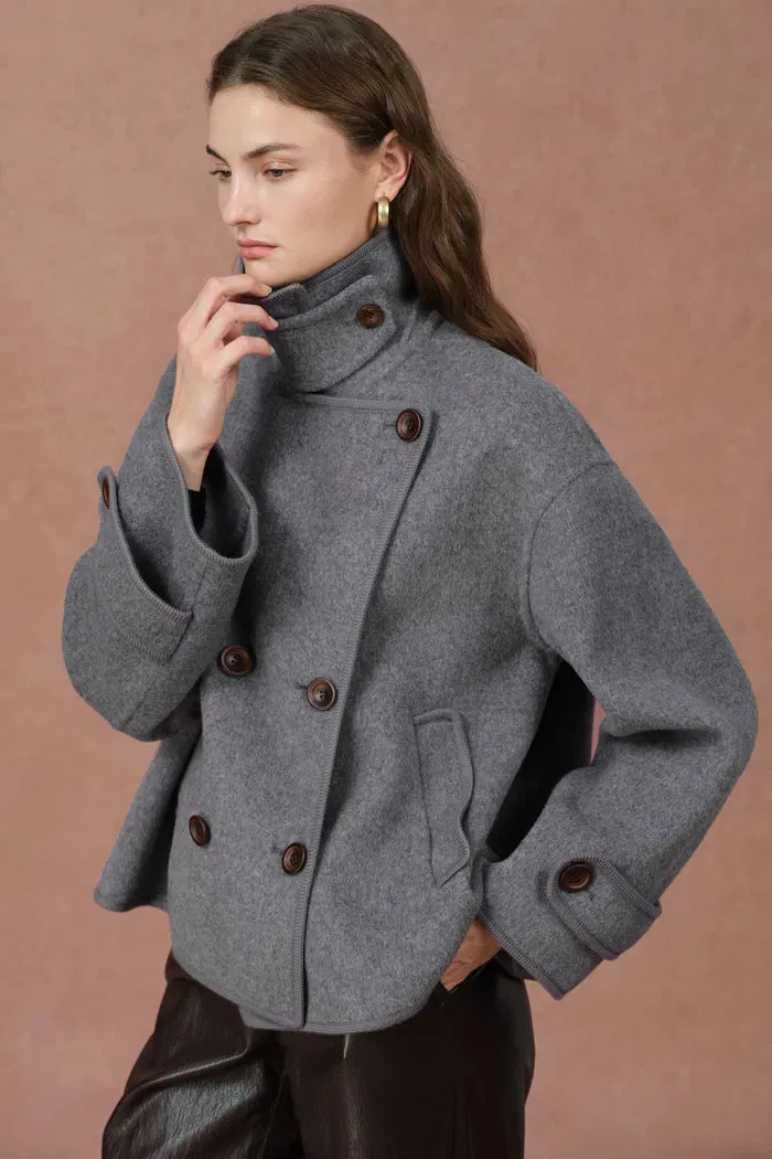 Catherine Double Faced Cabanse Coat in Merino Wool sold by Fabrique product image thumbnail 5