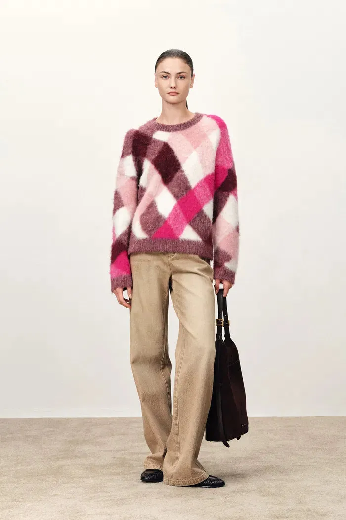 Alice Irregular Plaid Sweater in Wool Alpaca Blend sold by Fabrique product image thumbnail 4