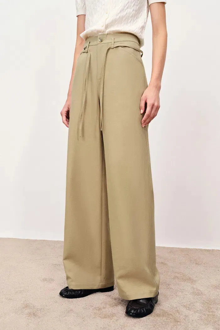 Kendall Tie Belt Trousers in Lightweight Twill Fabric sold by Fabrique product image thumbnail 5