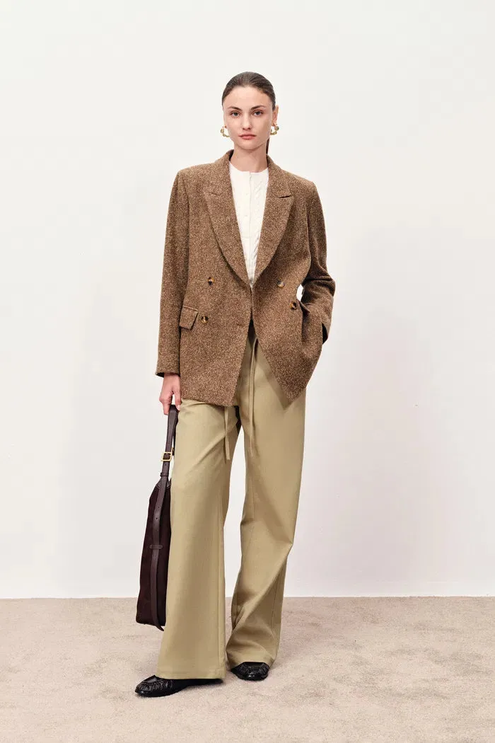 Kendall Tie Belt Trousers in Lightweight Twill Fabric sold by Fabrique product image thumbnail 2