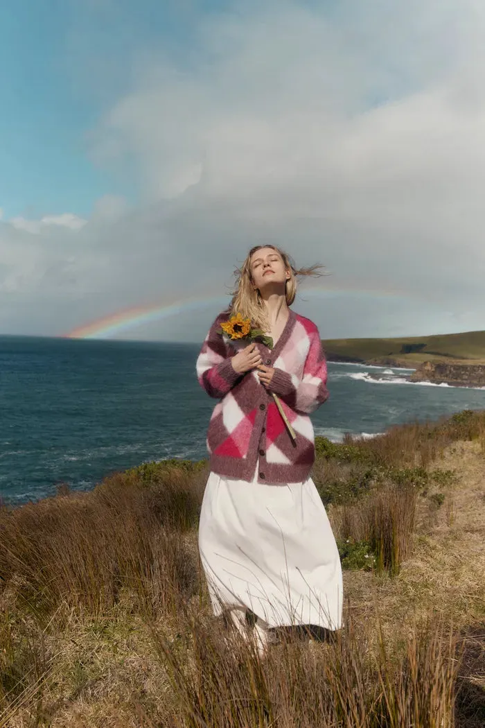 Solstice Twisted Plaid Cardigan in Wool-Alpaca Blend sold by Fabrique product image thumbnail 3