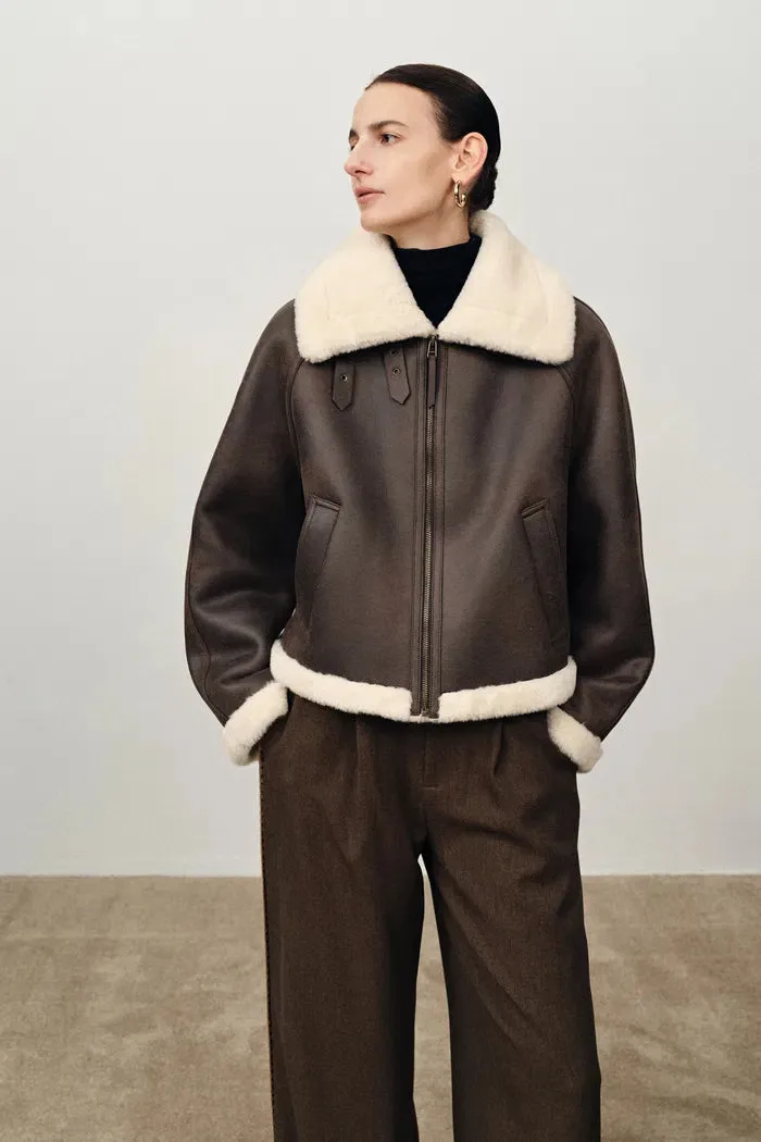 Quinn Short Jacket in Faux Shearling sold by Fabrique product image thumbnail 2