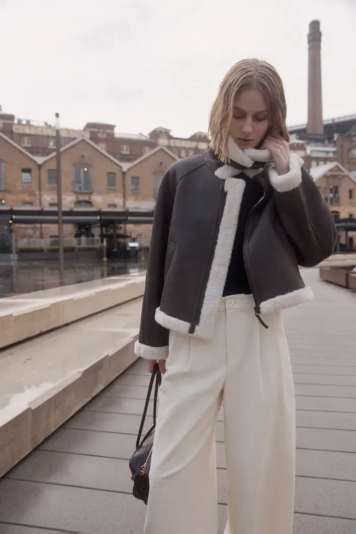 Quinn Short Jacket in Faux Shearling sold by Fabrique product image thumbnail 3