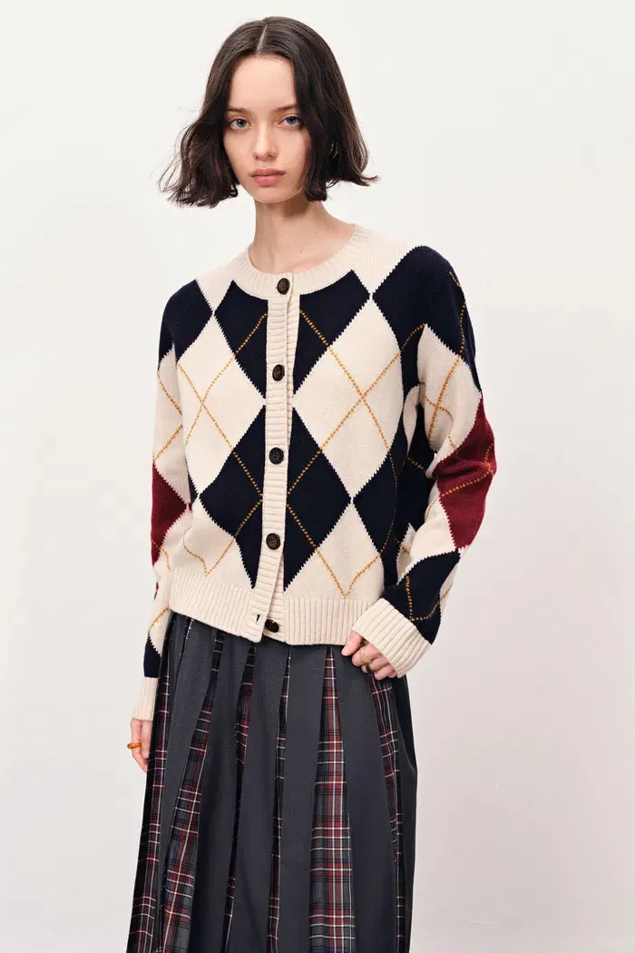 Hart Argyle Cardigan in Merino Wool Knit sold by Fabrique product image thumbnail 4