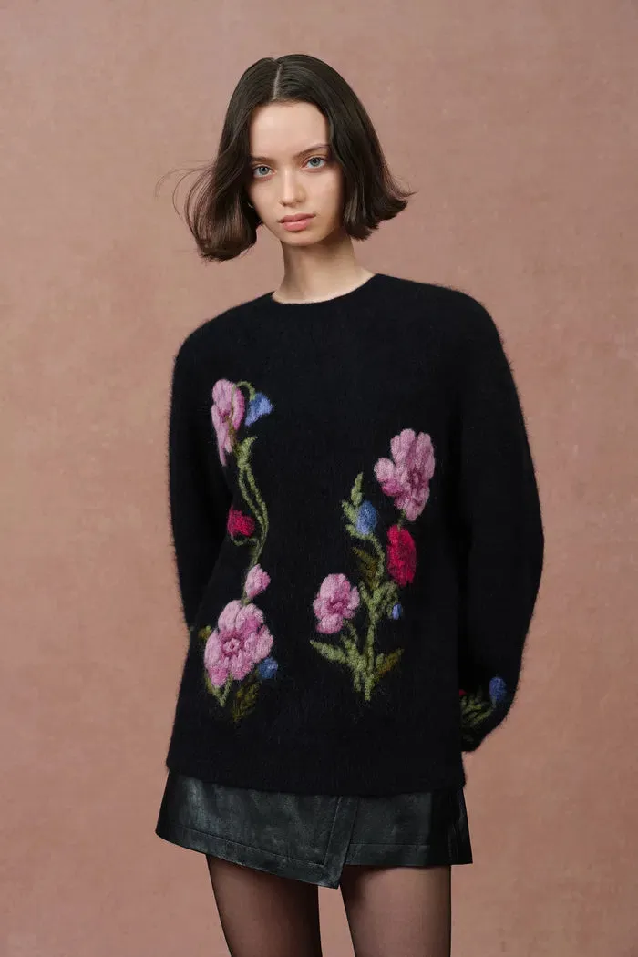 Rhoeadine 3D Jacquard Embroidered Sweater sold by Fabrique product image thumbnail 2
