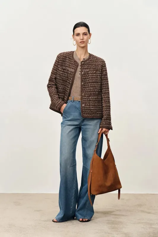Colmar Boxy Tweed Jacket in French Bouclé sold by Fabrique