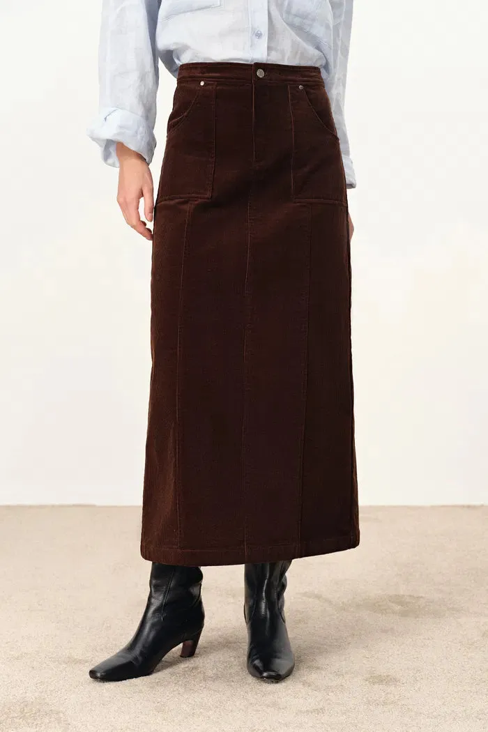 Coco Straight Skirt in Corduroy Cotton sold by Fabrique