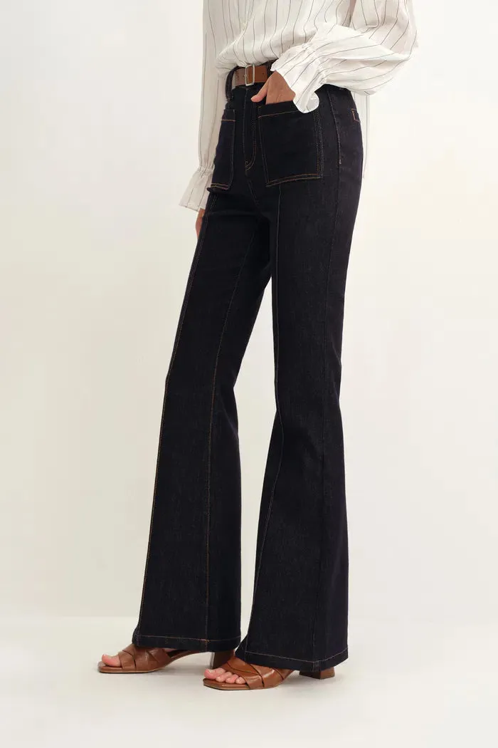 Hutton Micro Flare Bootcut Jeans in Stretch Denim sold by Fabrique product image thumbnail 5