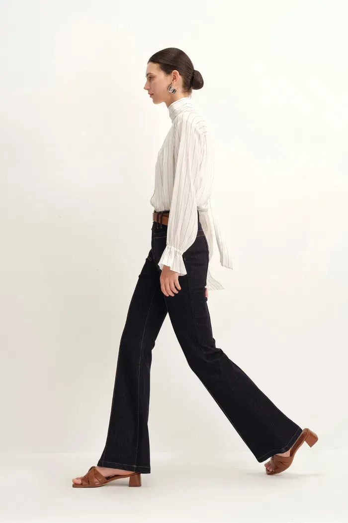 Hutton Micro Flare Bootcut Jeans in Stretch Denim sold by Fabrique product image thumbnail 3