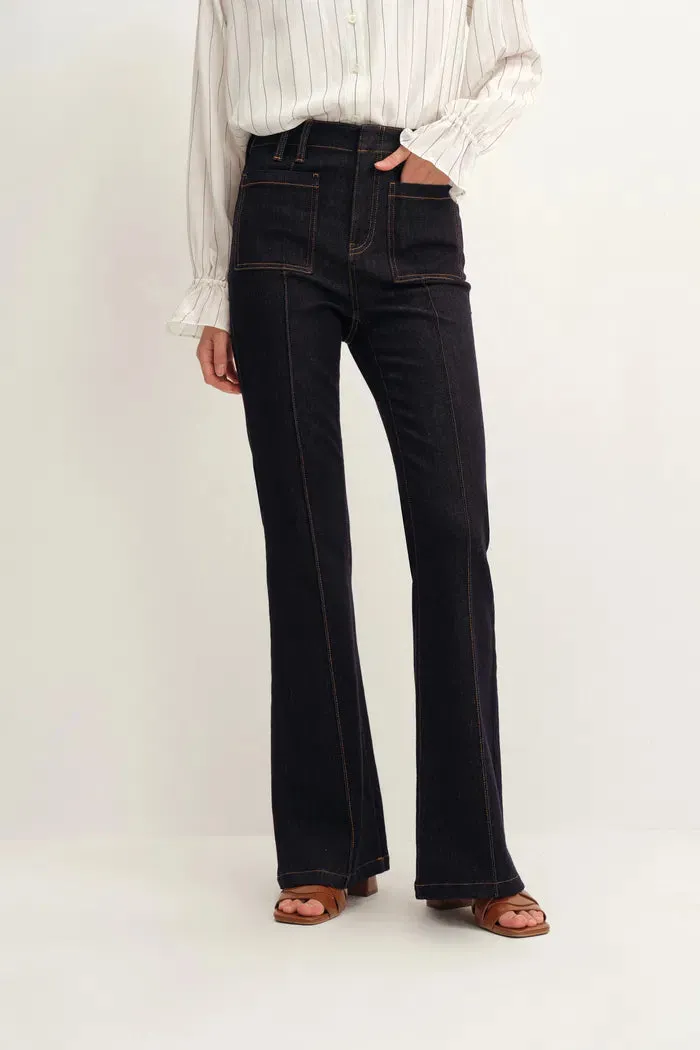 Hutton Micro Flare Bootcut Jeans in Stretch Denim sold by Fabrique product image thumbnail 4